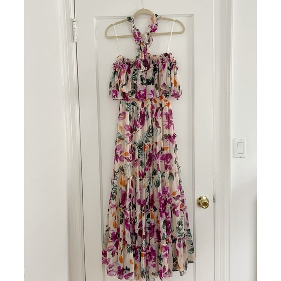 NWT MISA Mila Ruffled Pink Dress sz S - Picture 12 of 14